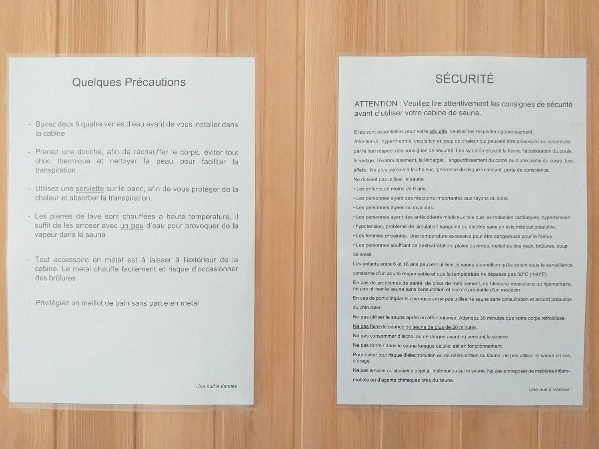 Centre Ville A Pied Appt Avec Sauna, Linge, Wifi, Stationnement Gratuit Vannes Værelse billede